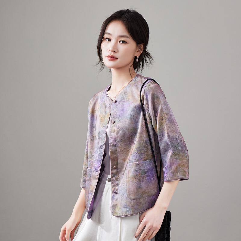 SOFSIL Women's 2026 Spring New Chinese Style Printed Coat