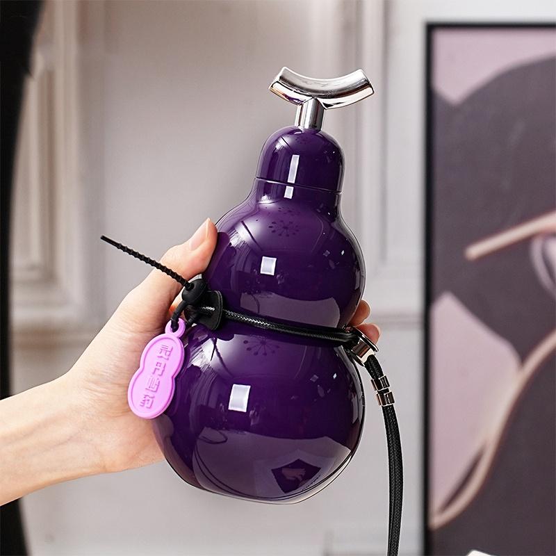 1Pc Gourd  Cup Stainless Steel Portable Kettle High Quality Large Capacity Drinking Utensils Light Luxury High Sense A4