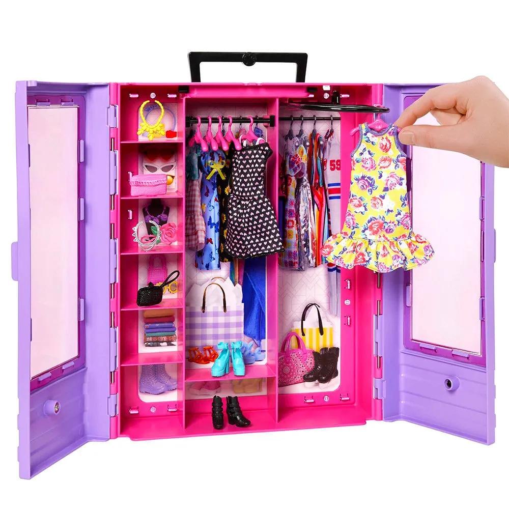 Barbie hjl65 Doll Wardrobe Ultimate Closet Portable Purple/Pink
