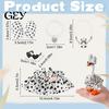 Polka Dot Skirt for Desktop Goose 7 Inch Mini Cow Themed Outfit, Dress with Bow, Durable Bows Sunglasses, Pearl Necklace & Bag, Cute Figurine Costume