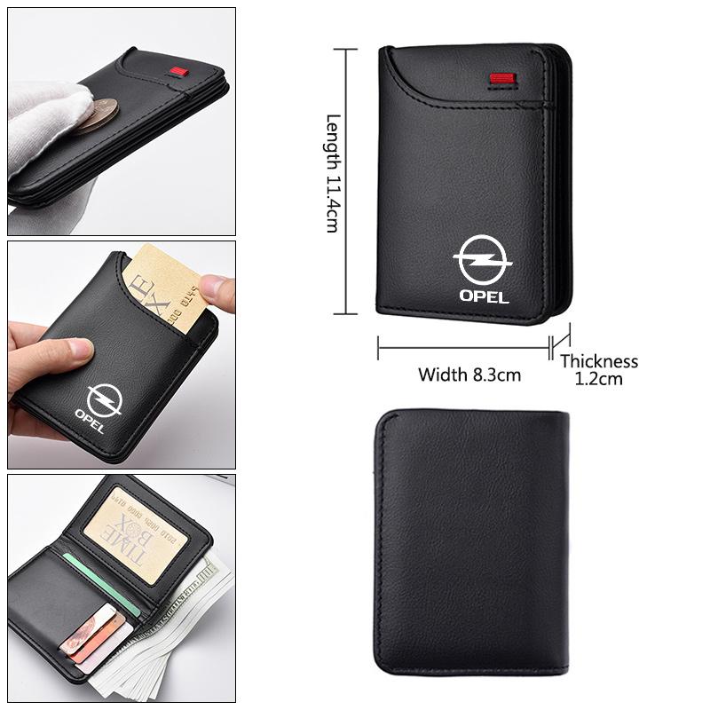 Auto-Geldbörse Ausweis Kreditkartenetui Multifunktionales Lederaccessoire Für Opel Corsa D Astra Insignia Mokka Adam Combo OPC Vauxhall