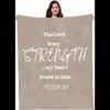 Christian Gift Bible Verse Inspirational Throw Blanket The Lord Is My STRENGTH Cozy Lightweight Machine Washable