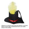 Versatile Black Christmas Hat with Feathered Detailing for Caroler Snowman