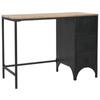 Day and Night - Day and Night Desk with Fir Wood and Steel Pedestal 100x50x76 Cm