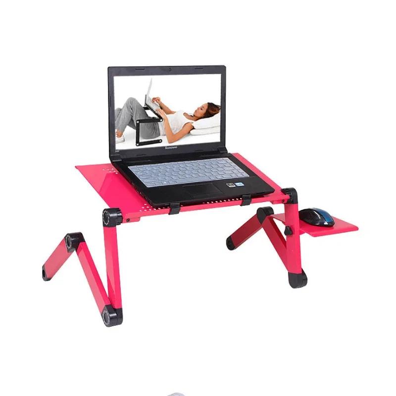 Ajustare înălțime la 360 ° Masă pliabilă pentru laptop cu ventilator USB de răcire pentru dormitor canapea extensibilă birou studiu scris birou leneș