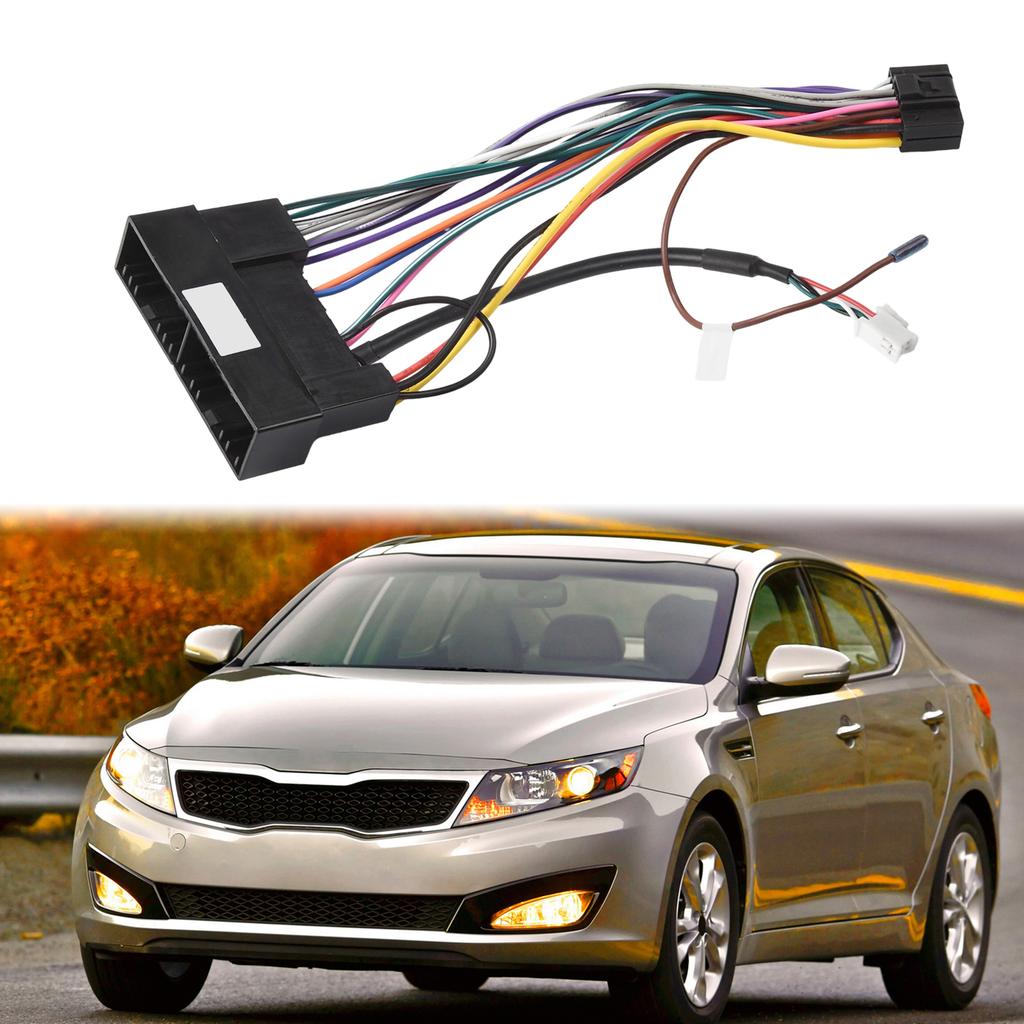 Car Accessories Radio Power Cable Vehicle Radio Installation Black Non-deformed Practical And Reliable For Hyundai