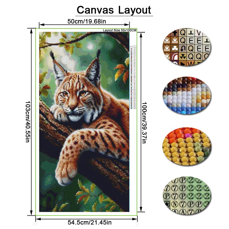 Big Cat Large Size Diamond Painting Animals Diy Full Square Round Drill Rhinestone Embroidery Mosaic Cross Stitch Kits Wall Decor