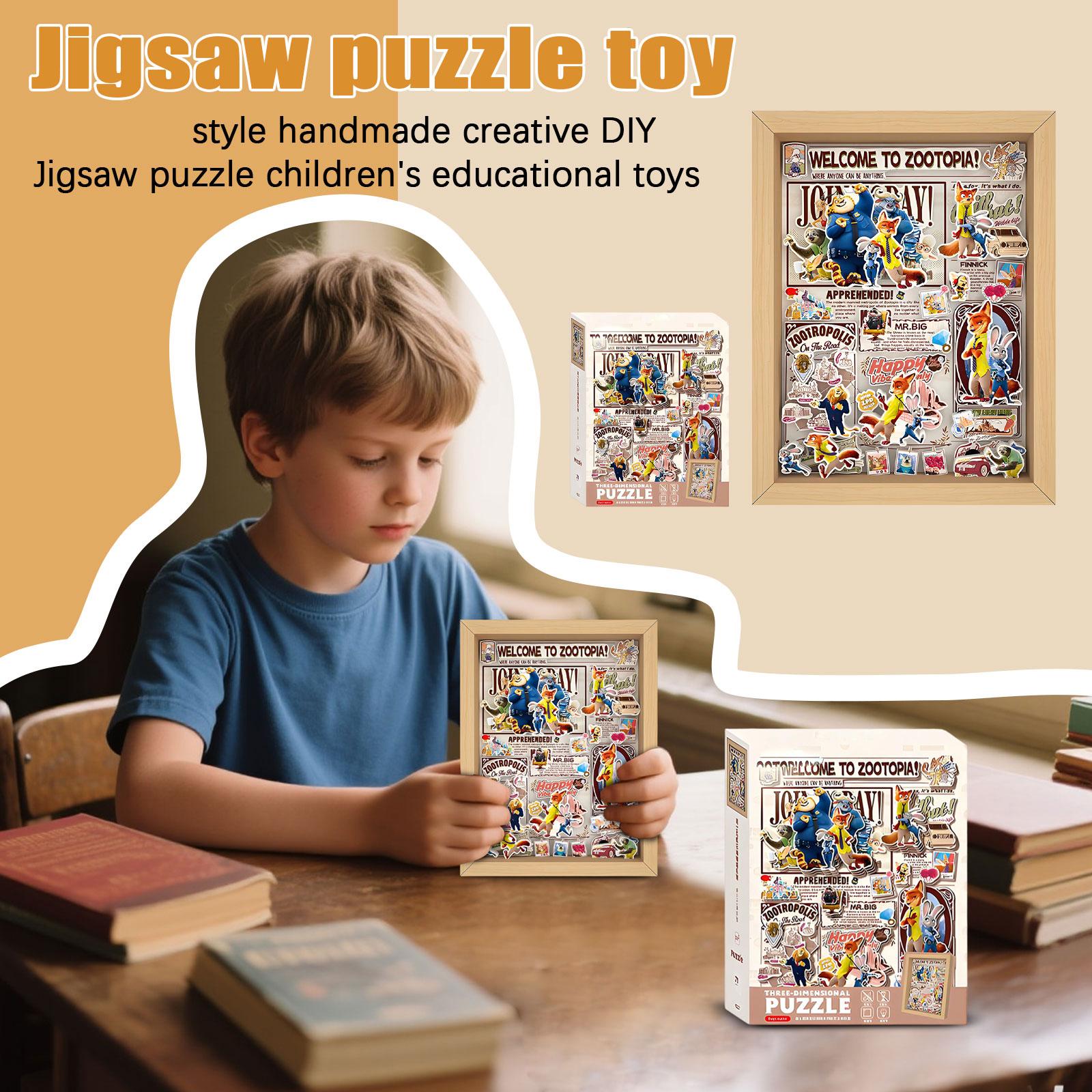 

Magazine 3D Illuminated Photo Frame Painting DIY Creative Puzzle For Children One Size