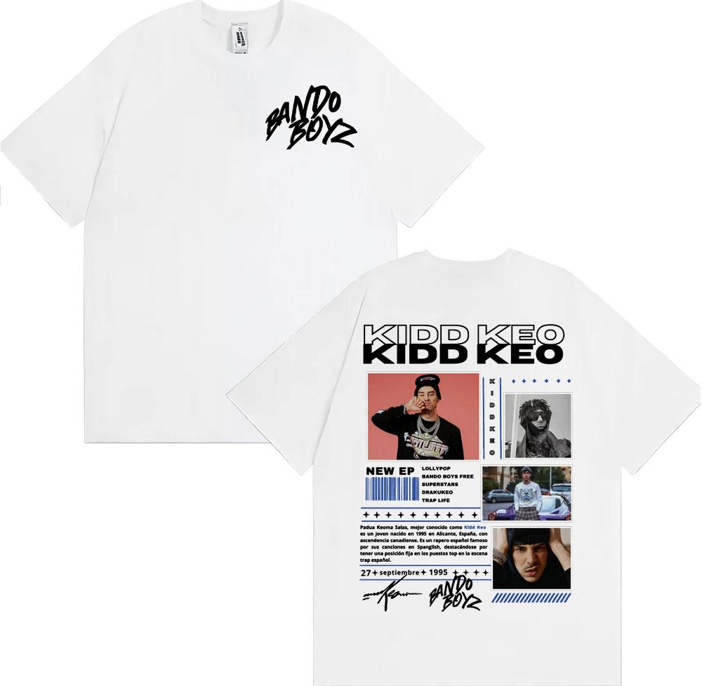 Rapper Kidd Keo Bando Boyz Tour 2025 Graphic T-shirts Men's Clothing Fashion High Street T Shirt Oversized Short Sleeve T-shirt