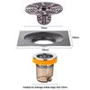 Seal Stopper Drain Cover Square Basin Drain Filter  Old Floor Drains Remodeling Accessory