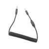Flash Sync Cable 3.5mm Male to Male Coiled Cord for Leica Camera G F Series DSLR