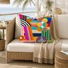Striped ColorBlocking Art Pattern Pillow Case for Sofa Living Room Home office Decor Protective Cover