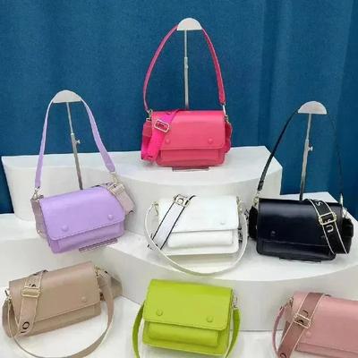 Fashion Women's Square Bag  New Pu Texture Shoulder Bag Leisure Tote Handbag Designer Handbag Simple Female Oblique Span Bag