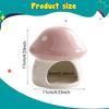 Ceramic Hamster House Guinea Pig Hideout Multipurpose Indoor Hideaway Mushroom Shaped for