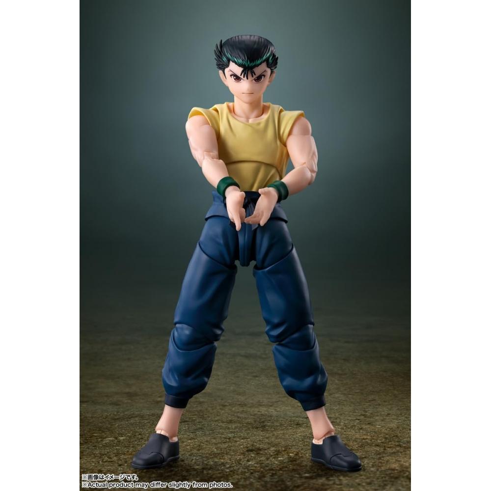SHFiguarts Yu Yu Hakusho Yusuke Urameshi pohyblivá figurka z lakovaného PVC a ABS materiálu o velikosti přibližně 145 mm