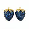 Retro Enamel Strawberry Stud Earrings - High-End Exquisite Light Luxury Style for Women, Perfect for Spring and Summer.