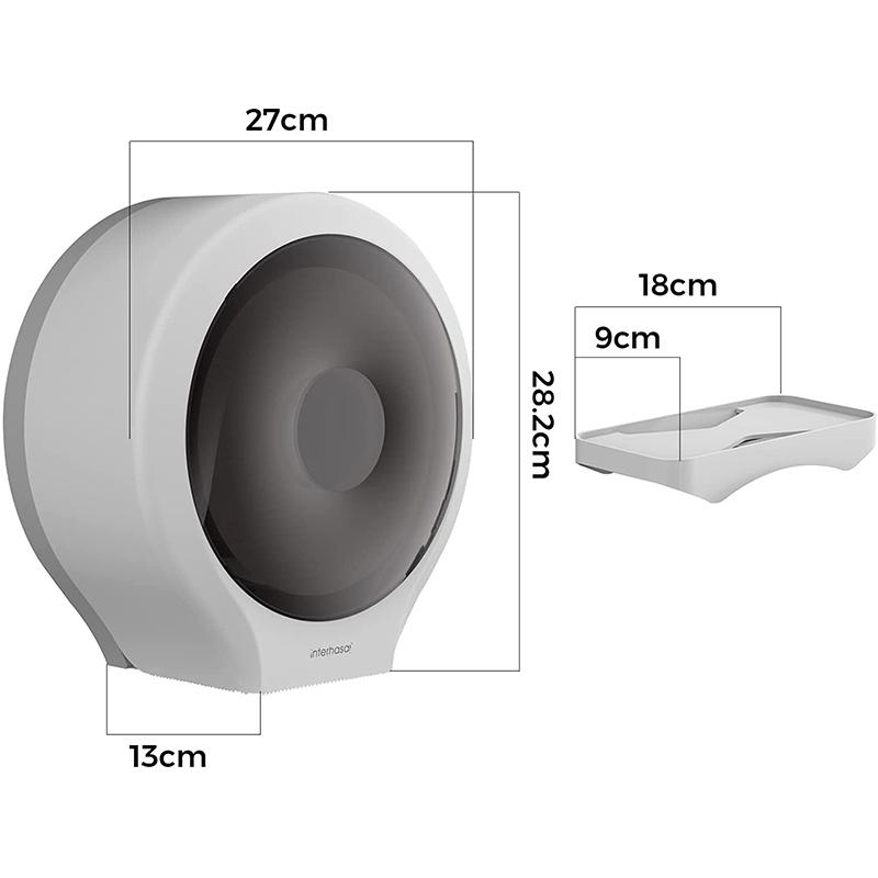 Wall Paper Towel Dispenser Tissue Dispenser Punch Free Roll Round Towel Dispenser for Toilet Bathroom Commercial