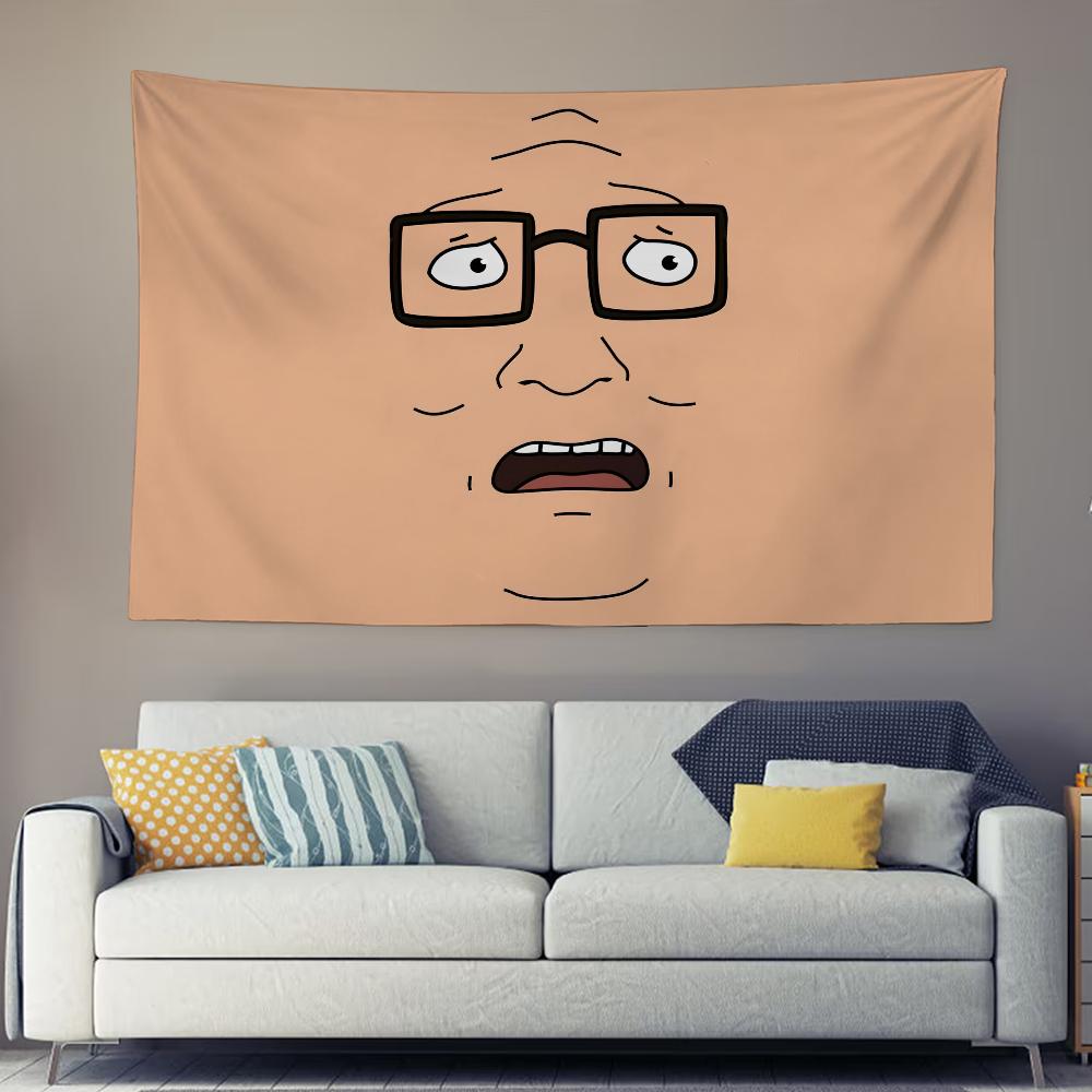 Cartoon KKing of the HHill Cool Tapestry Background Hanging Cloth Bedroom Room Decor Aesthetic Tapestry Wall Party 74x94cm(29x37in)