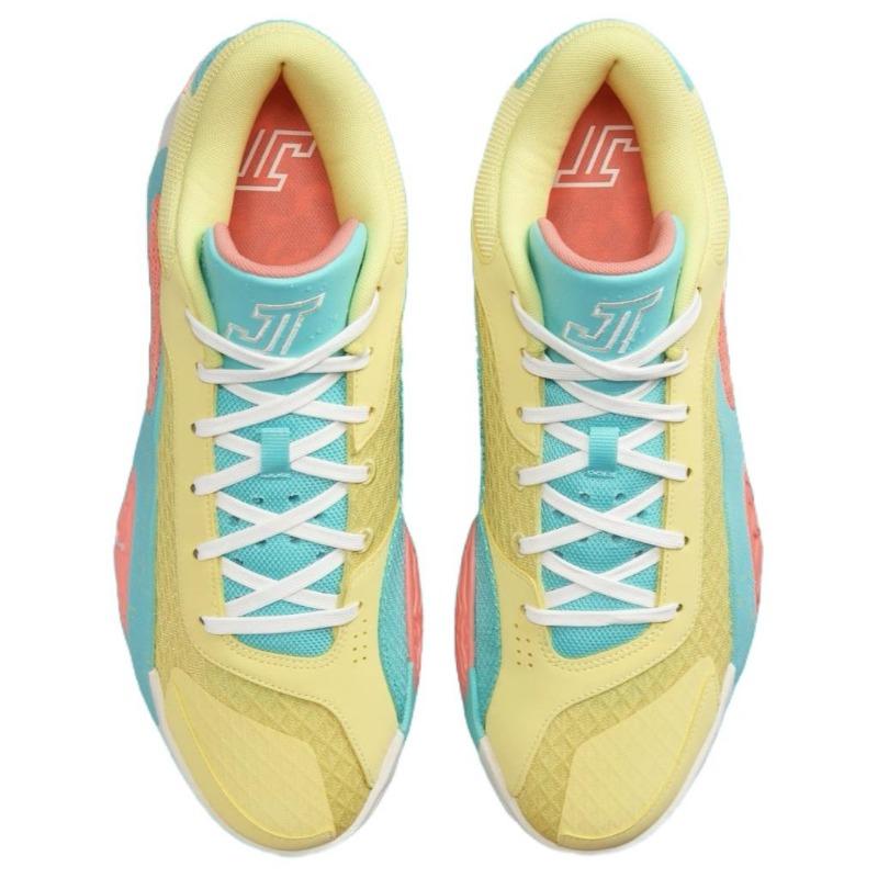 Jordan Tatum 2 "Light Zitron" Unisex Low-top Basketball Shoes Yellow Cyan Pink FJ6457-700