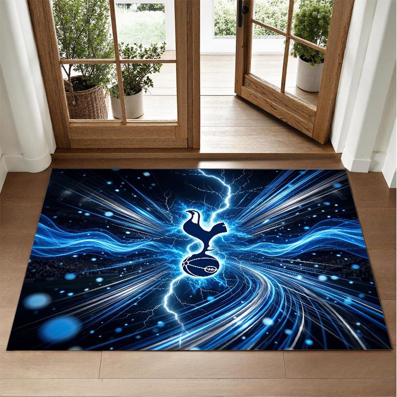 Tottenham Hotspur Design Crystal Velvet Rug Soft Decorative Mat for Bedroom Entrance