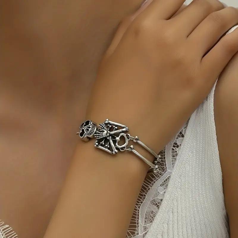 Gothic Exaggerated Skull Human Body Bracelet European and American Halloween Hand Ornaments
