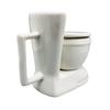 Parodie Toilettenbecher kreative Toilettenwassertasse großes Fassungsvermögen dreidimensionale Kackbecher Toilettenbecher Keramiktasse mit Deckel