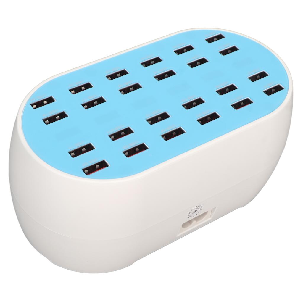 USB Charging Station 160W 24 Port Smart Chip Multiple USB Desktop Charger for Hotel Shop School