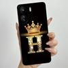 For Xiaomi Redmi 13C 4G Phone Case 13C Crown Initial Letter Silicone Soft Back Cover For Redmi 13C 13 C 4G Poco C65 Coque Capa