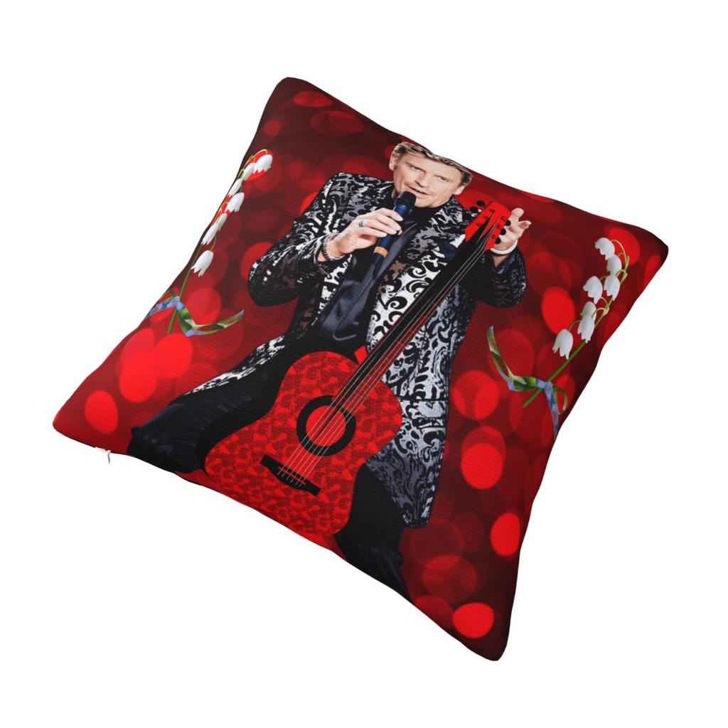 Pillow Case Rock Star Johnny Hallyday Soft Pillow Cover Morden Cushion Cover Graphic Pillowcases For Office Car Home Decorative