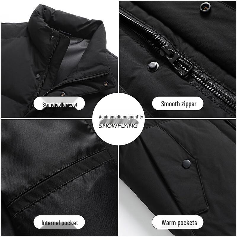 Xuezhongfei Men's 90% Down Stand Collar Vest
