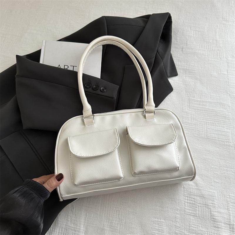 Niche Underarm Bag Women Trendy Fashion Retro Tote Bag Versatile Large Capacity Red Commuter Bag Women