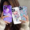 Cartoon Axolotl süß Handyhülle Für iPhone 15 14 11 12 13 Mini Pro XS Max Hülle 6 7 8 Plus X XR SE 2020 Funda Schale