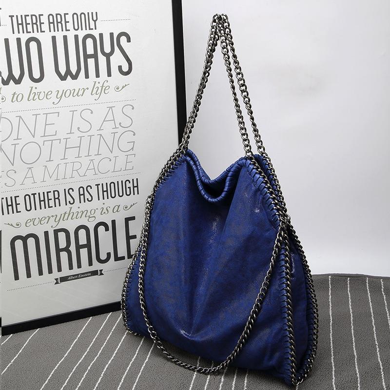 Simple classic chain fashionable versatile shoulder bag foldable portable tote bag casual large capacity bag women