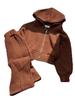Korean Autumn Outfit Set: Girls' 2025 Hooded Jacket & Flare Pants – Trendy Two-Piece for Medium To Older Children.