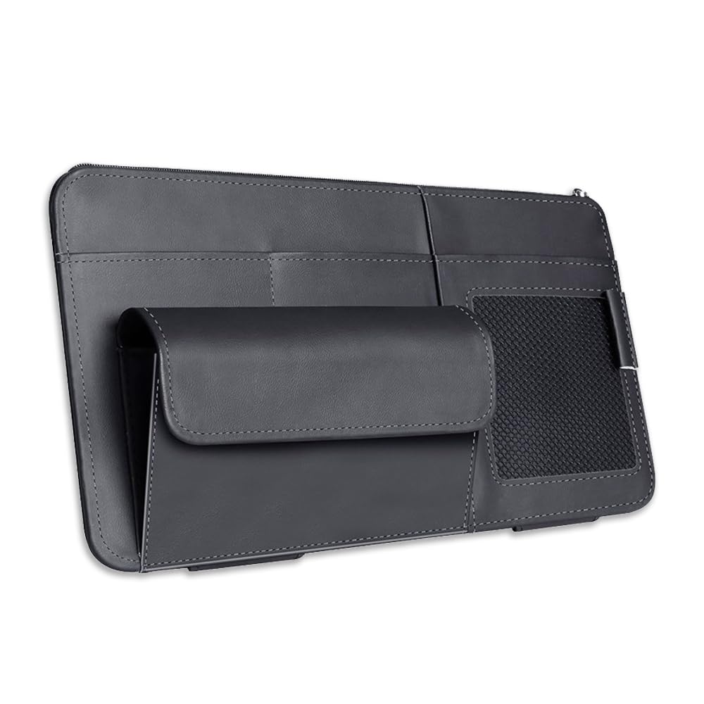 

Nicheez Car Visor Storage Glasses Card Coin Holder (Black)