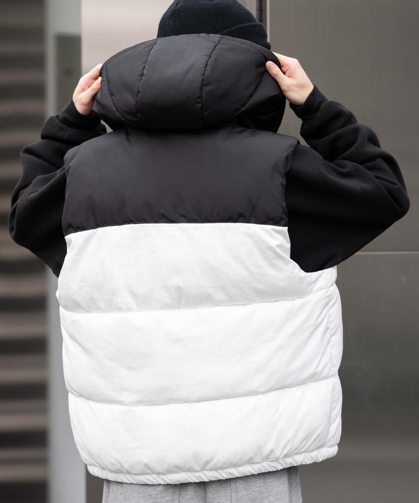 WEGO Puffer Cold Weather Clothing with Size White Men's 2-Way Vest, Outerwear, Hood, Streetwear, Outdoor, Gift, Fall/Winter Clothing, M,