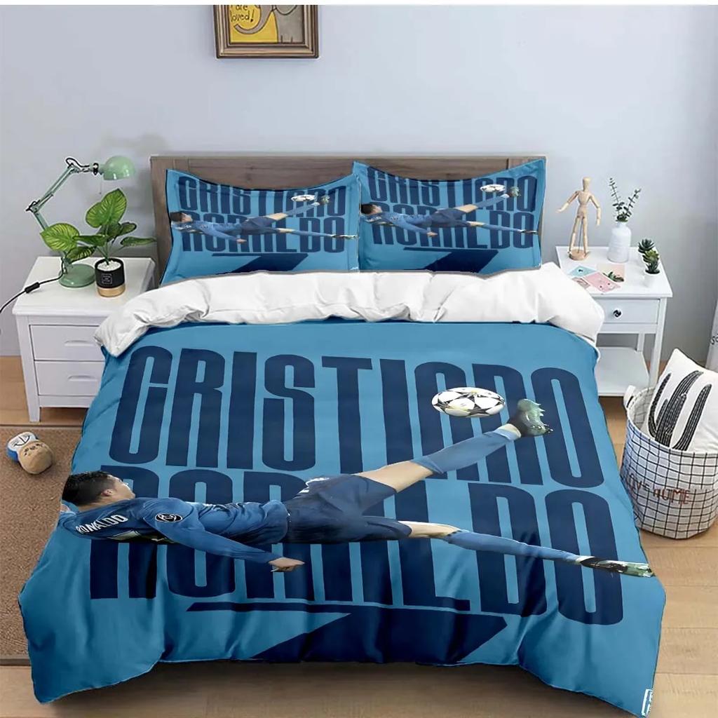 Fashion Football R-Ronaldo Digital Printing Bedding Set Duvet Cover Comforter Bed  Youth Kids Girl Boys Birthday Gift