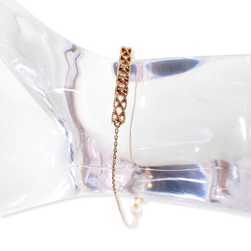 

[Pre-owned] agete/Agate K10 Diamond Bracelet/j61-13