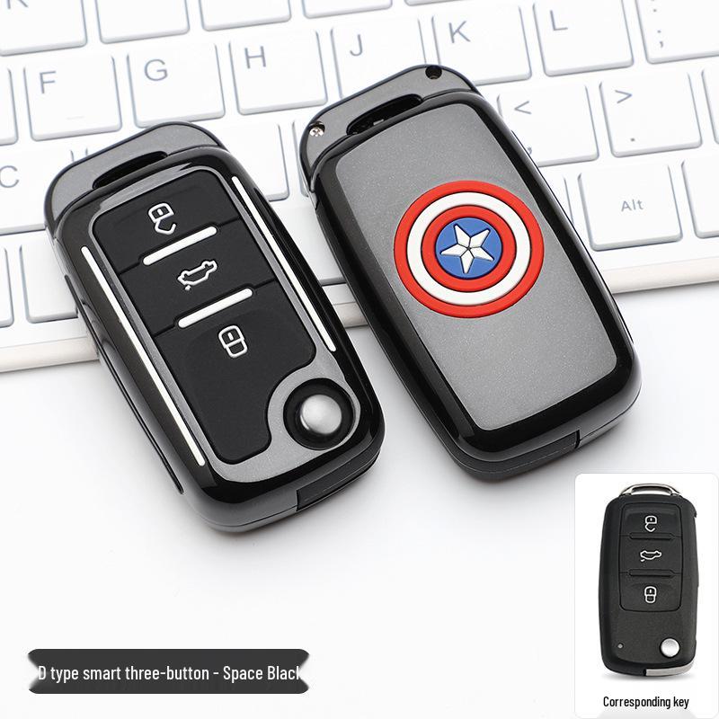 Volkswagen Key Case: Stylish Design with Buckle & Personalized Decoration