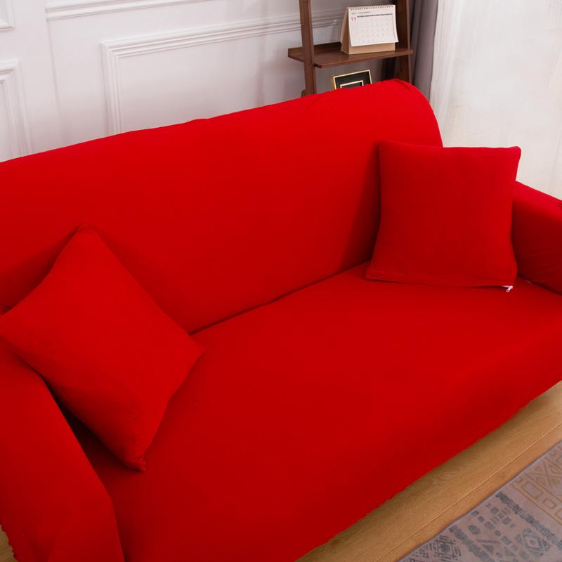 Sofa Cover 1/2/3/4 Seater Sofa Cover for Living Room Elastic Solid L Shaped Corner Sofa Cover for Sofa Couch Armchair