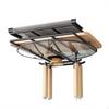 Under Cabinet Pot Lid Organizer, No Drill Hanging Storage Rack, SpaceSaving Kitchen Shelf Black