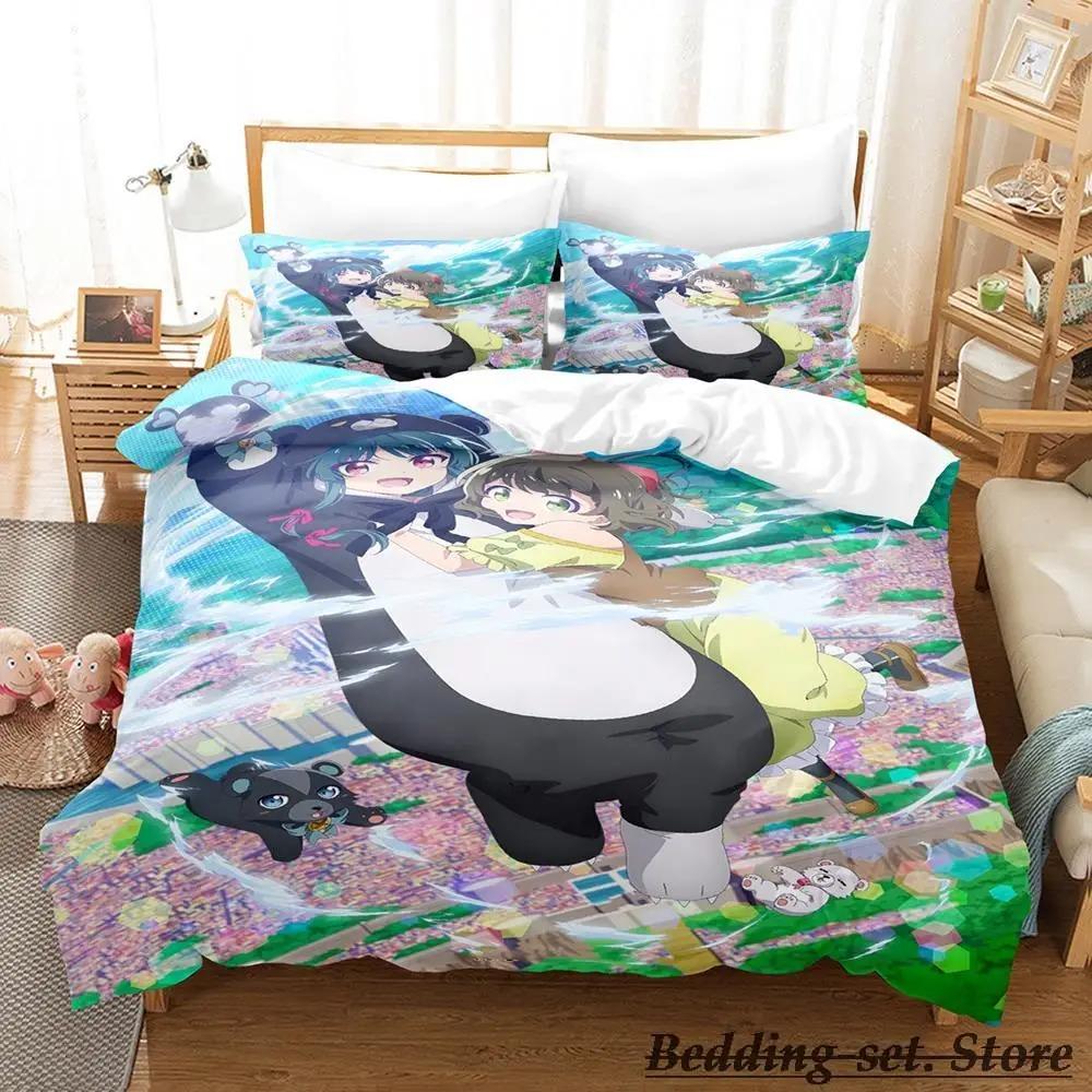 Comfortable Anime Print Bedding Set With Duvet Cover And Pillowcases Single Twin Full Queen King Sizes For Adults And Kids