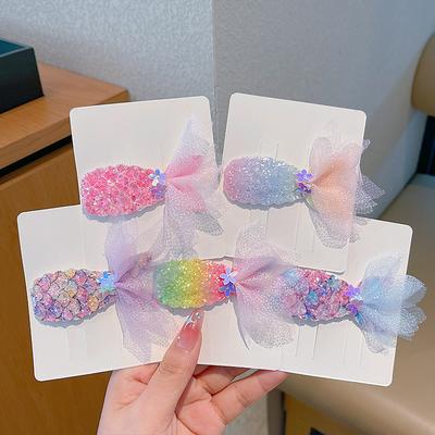 2 Stuks Meisje Zeemeermin Prinses Haarclip Koreaanse Glitter Vissenstaart BB Clip Baby Pony Zijclip Kinder Haarclip Hoofddeksel