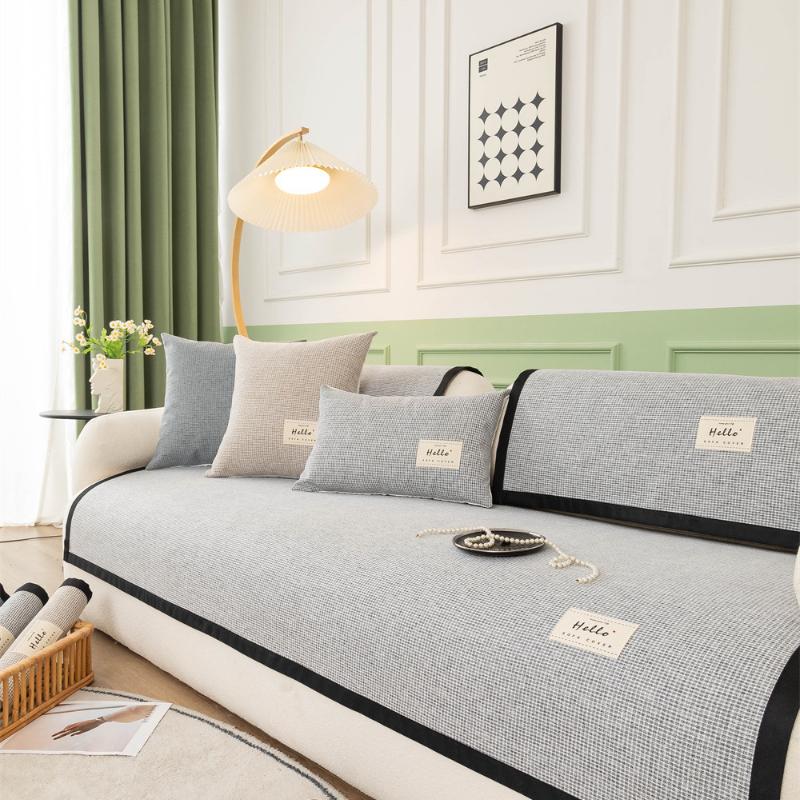 Stylish and Practical Cotton Sofa Cover with Anti-Slip and Anti-Cat Scratch Function for Four Seasons