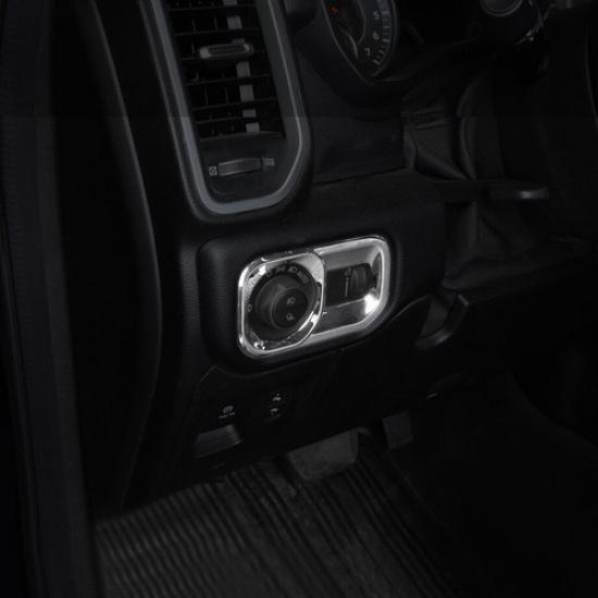 For 2019-2024 Dodge Ram 3500/2500/1500 Chrome Headlight Switch Cover Frame Trim