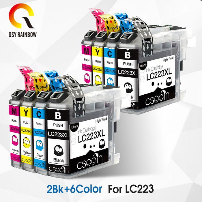 Ink Cartridge - CHOUMICHA - LC223/LC223XL - Compatible Brother Printers - Pack of 5 - Generic