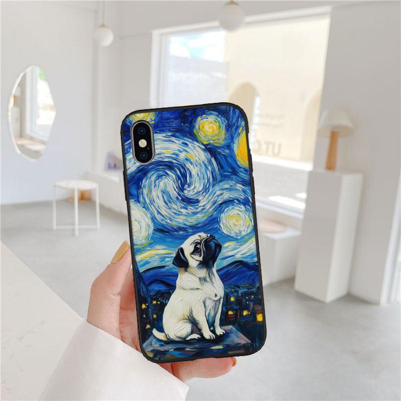 MY6 Cute Pug Dog Soft Shell Phone Case for OPPO A40 A60 A80 A15 A16 A16K A12 A17 A17K A54 A54S A53 A53S A55 A56 A57 A98 F23