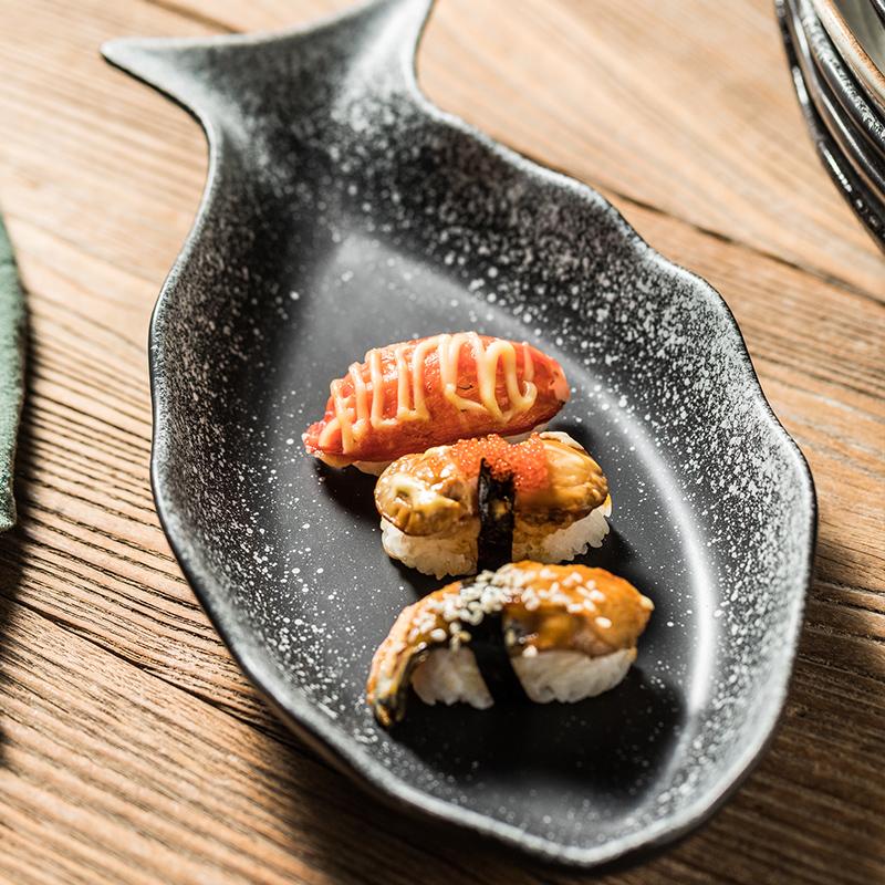 Fish Shaped Ceramic Plate Irregular Steaming Fish Plate Dining Table Decoration Plate Kitchen Supplies Household Utensils