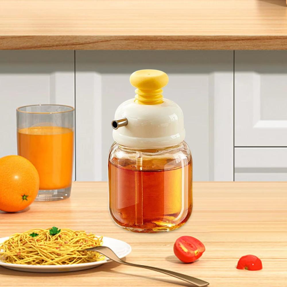 Controllable Oil Output Press Type Glass Oil Bottle Refillable Olive Oil Jar Oil Dispenser  Vinegar