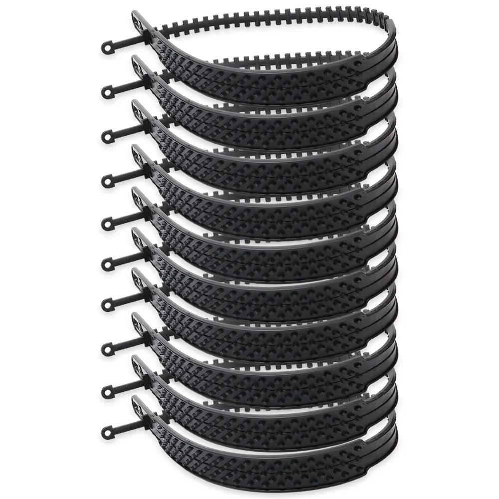

10PCS Car Tire Wide Track Anti-Slip Chains - Thickened Plastic Winter Wheel Traction, Emergency Anti-Skid Tool for Vehicles